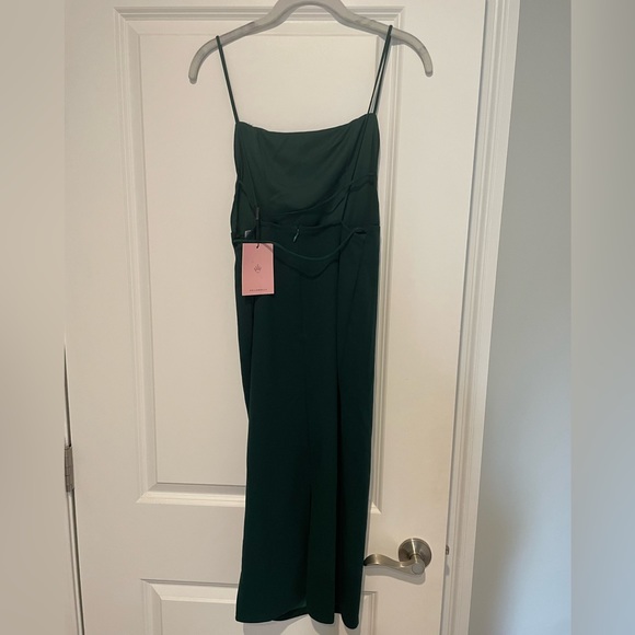 HELLO MOLLY CANT AFFORD ME MIDI DRESS DARK GREEN - Picture 5 of 6